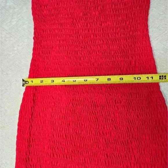 Krisa Smocked Tank Mini Dress NWT Red XS - Picture 6 of 13